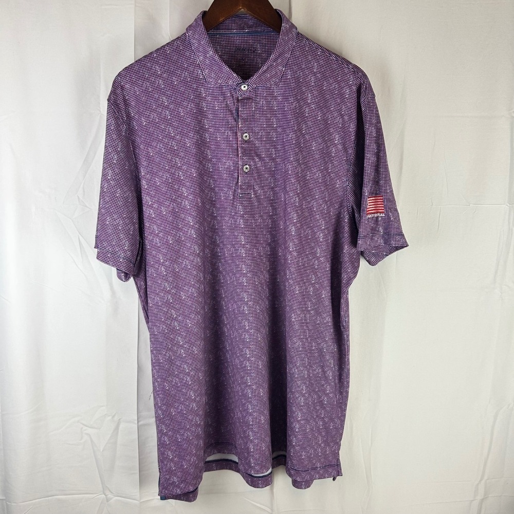 johnnie-O Purple Heathered Polo Shirt